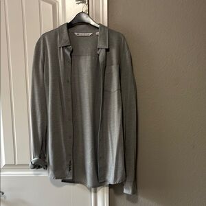 Travis mathew Men's Gray Button-Up Jacket